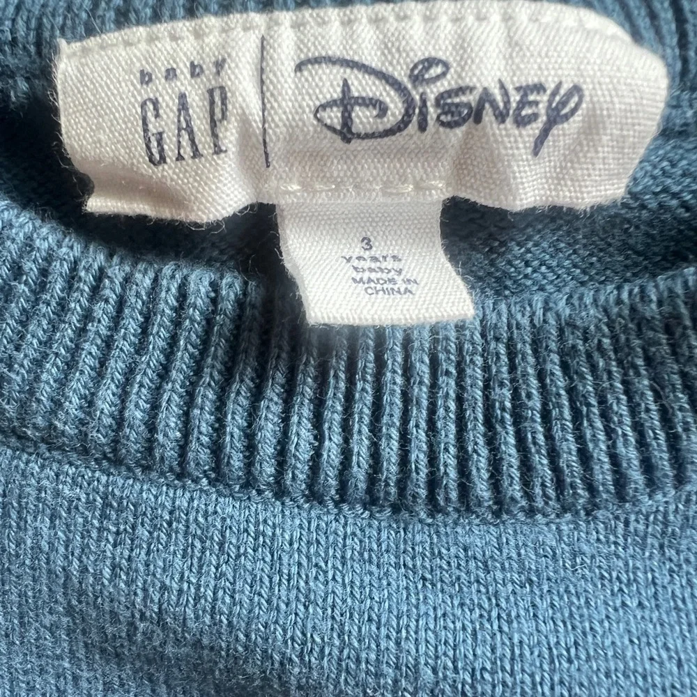 Baby Gap Disney Mickey Mouse Intarsia Sweater Kids 3Y Blue Gray Red